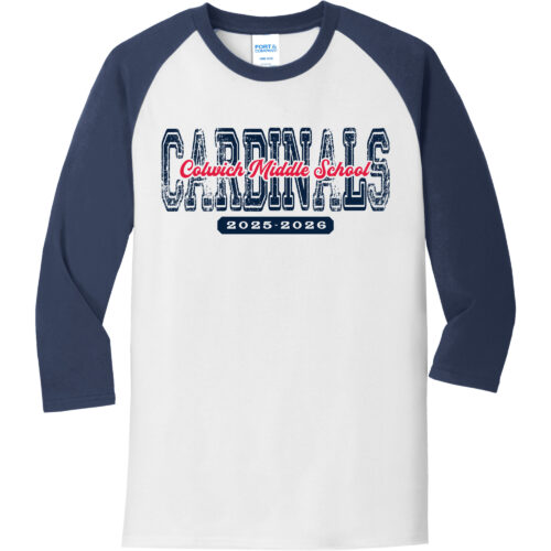 Colorblock Raglan 2025 Middle School Game Day Shirt